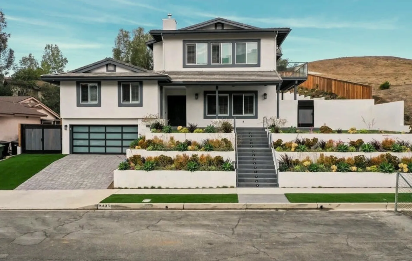 Street view of an exterior house remodel in Ventura County by Master Construction
