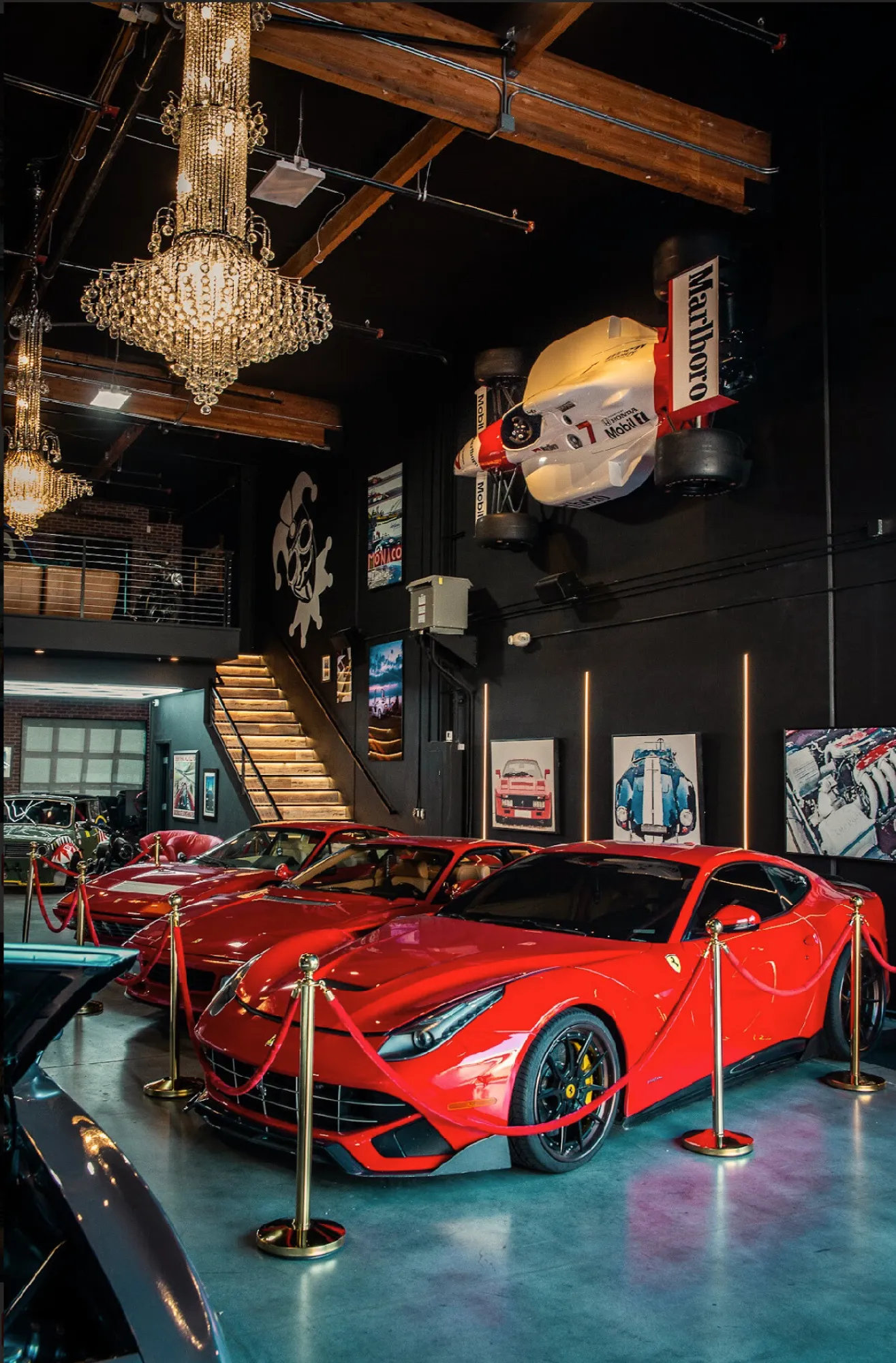 Luxury car garage build in Ventura County by Master Construction